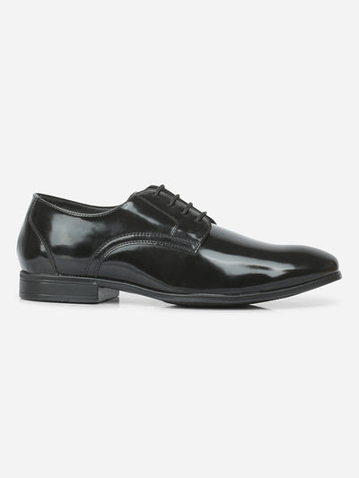 Men's Black Round Toe Lace up Formal (IX1082)-Formals - iD Shoes