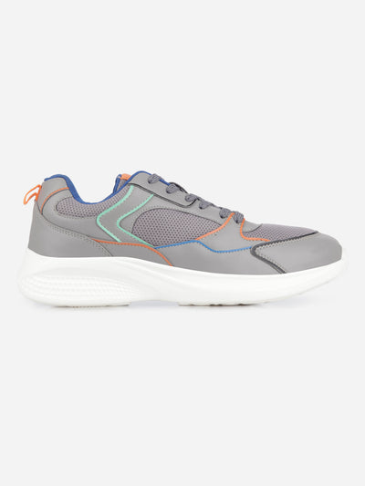 Men's Grey Spectrum Lace Up Sneakers (IX7137)-Sneakers - iD Shoes