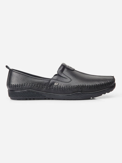 Men Black Loafer (ID1158)-Loafers - iD Shoes