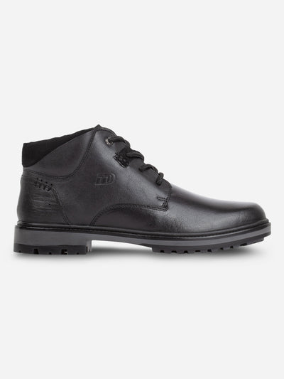 Men's Black Round Toe Casual Boot (ID1182)-Boots - iD Shoes