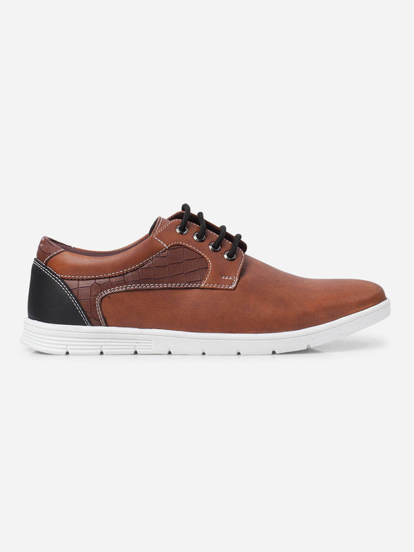 Men's Tan Regular Toe Lace Up Casual (IX2153)
