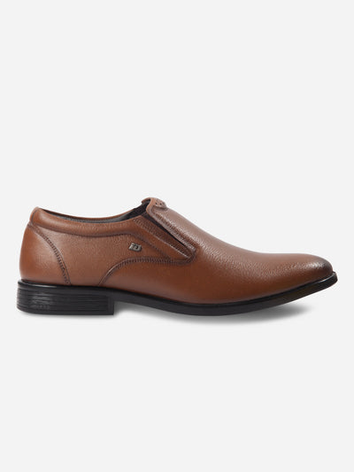 Men's Tan Regular Toe Slip On Formal (ID2243)-Formals - iD Shoes