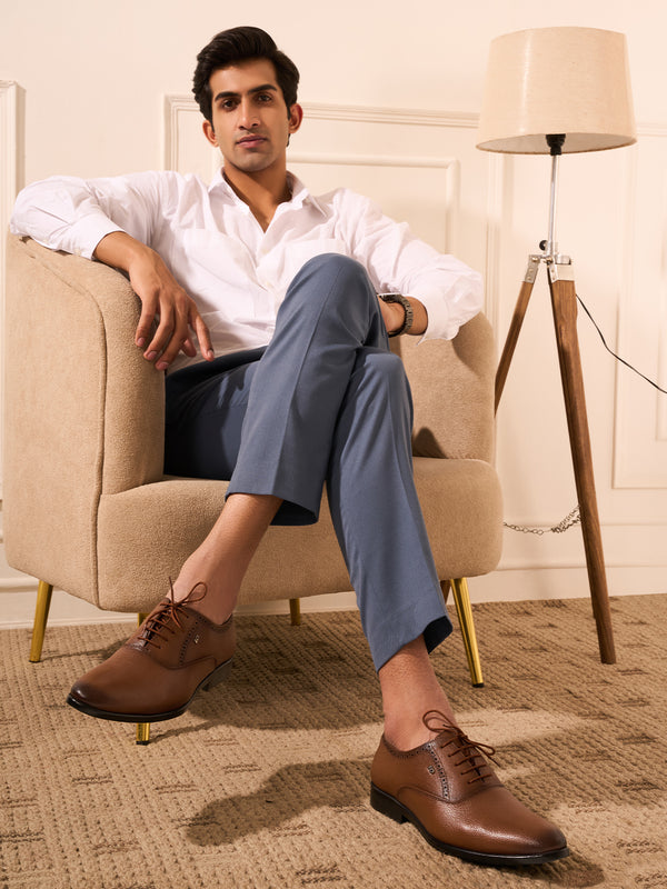 Men's Tan Round Toe Lace Up Formal (ID2244)