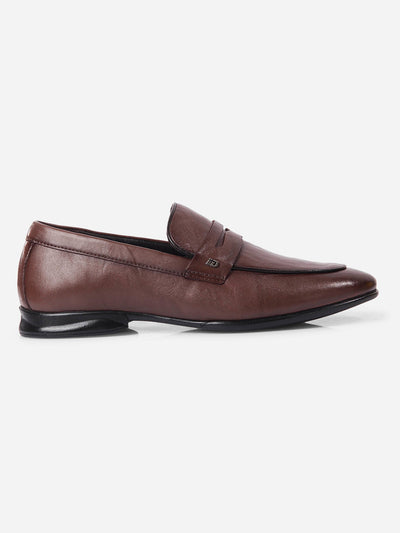 Men's Brown Regular Toe Slip On Formal (ID2271)-Formals - iD Shoes