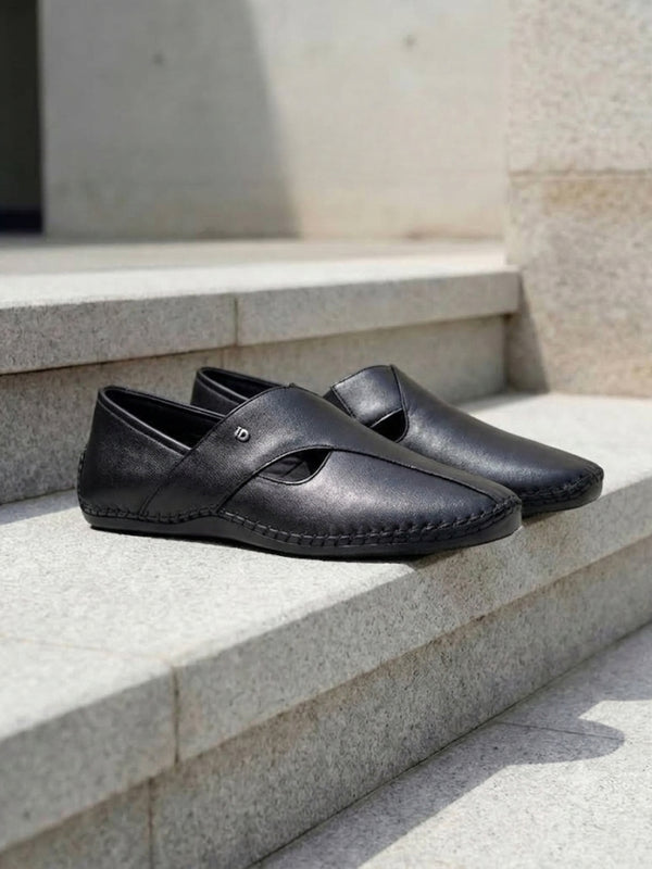 Men's Black Formal Hurache Sandal (ID2347)