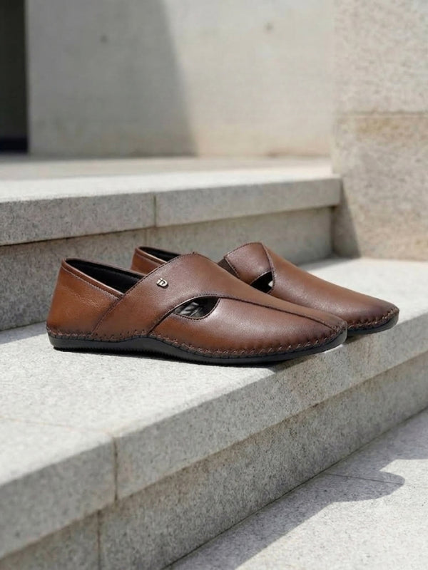 Men's Tan Formal Hurache Sandal (ID2347)