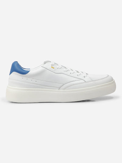 Men White Leather Sneaker (ID3091)-Sneakers - iD Shoes