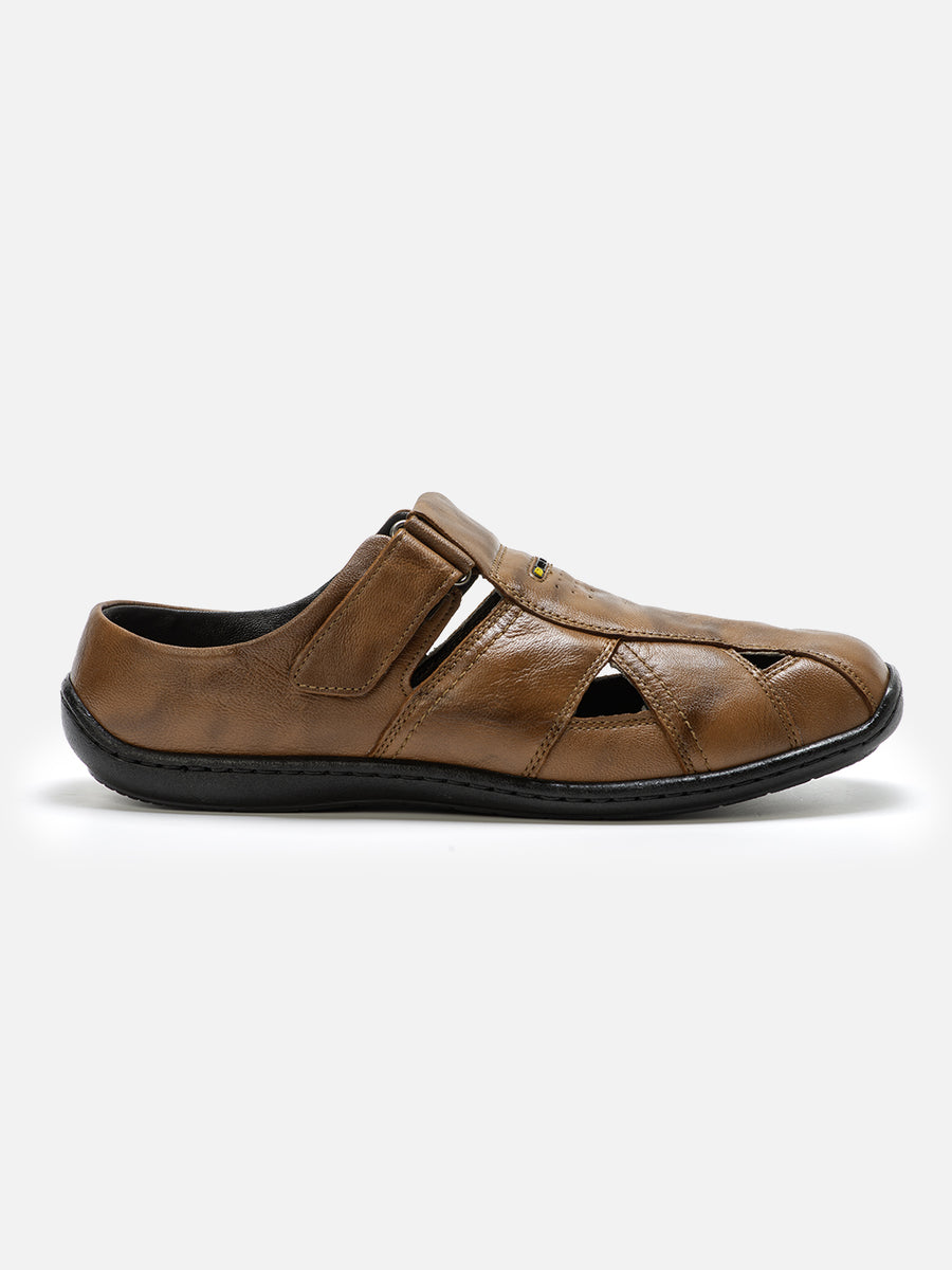 Men's Tan Mule Casual Sandal (ID4069)-Sandals/Slippers - iD Shoes