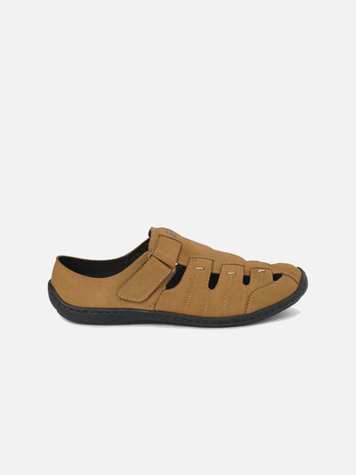 Men's Camel Mule Sandal (ID4070)-Sandals/Slippers - iD Shoes