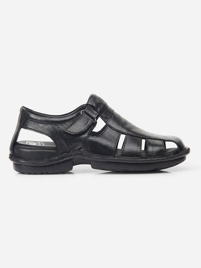 Men Black Sandal / Slipper (ID4209)-Sandals/Slippers - iD Shoes