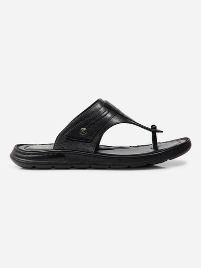 Men Black Sandal / Slipper (ID4217)-Sandals/Slippers - iD Shoes