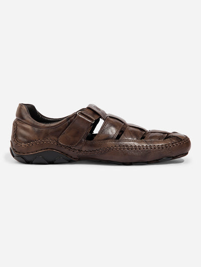 Men Brown Sandal / Slipper (ID4218)-Sandals/Slippers - iD Shoes