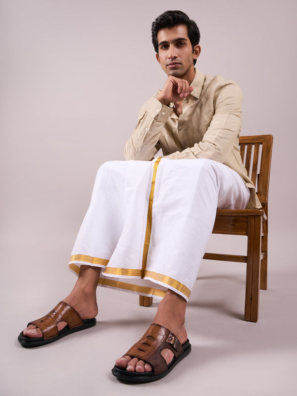Men Tan-Brown Sandal / Slipper (ID4222)