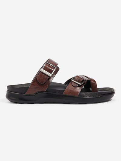 Men Brown Sandal / Slipper (ID4223)-Sandals/Slippers - iD Shoes