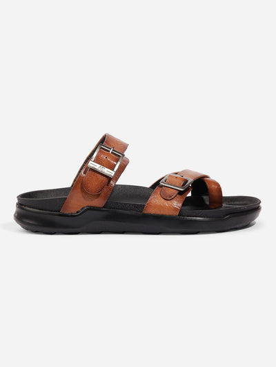 Men Tan Sandal / Slipper (ID4223)-Sandals/Slippers - iD Shoes