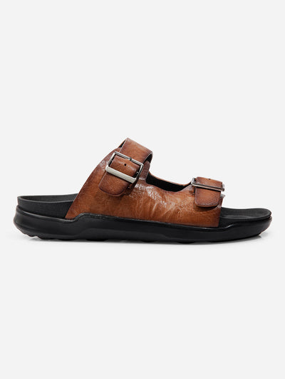 Men Tan Sandal / Slipper (ID4224)-Sandals/Slippers - iD Shoes