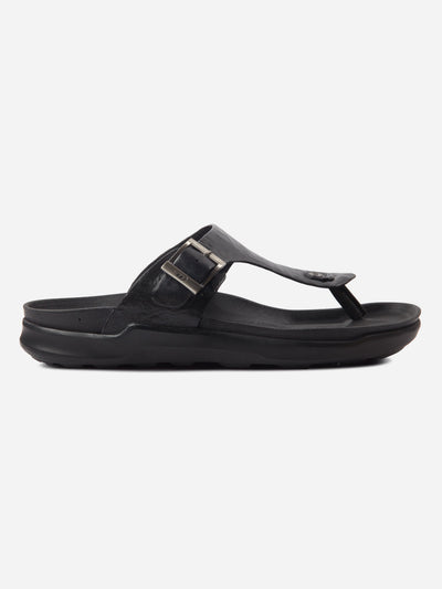 Men's Black Thong Sandal (ID4226)-Sandals/Slippers - iD Shoes