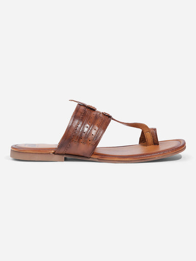 Men Tan Sandal / Slipper (ID4231)-Sandals/Slippers - iD Shoes