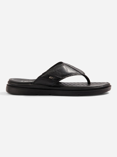 Men Black Sandal / Slipper (ID4234)-Sandals/Slippers - iD Shoes