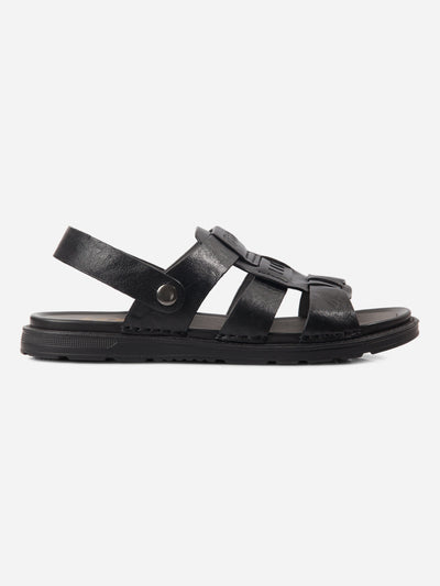 Men's Black Sandal (ID4242)-Sandals/Slippers - iD Shoes