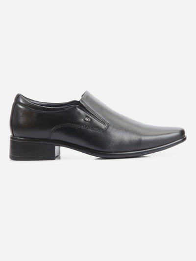 Men's Black Regular Toe Slip On Formal (ID6102)-Formals - iD Shoes