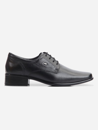 Men's Black Regular Toe Lace up Formal (ID6103)-Formals - iD Shoes