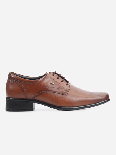 Men's Tan Regular Toe Lace up Formal (ID6103)-Formals - iD Shoes