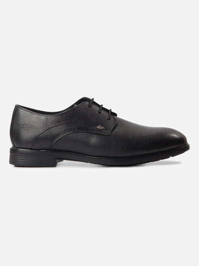 Men's Black Round Toe Lace Up Formal (ID6112)-Formals - iD Shoes