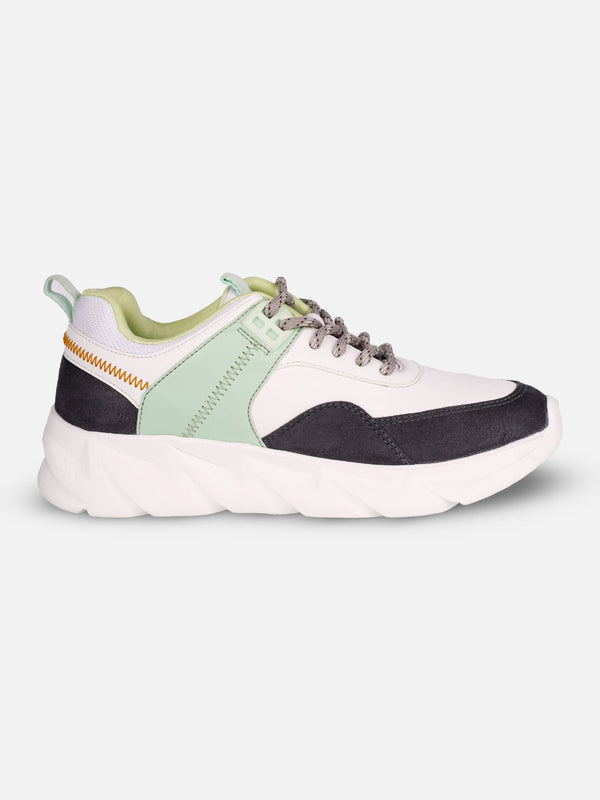 Women's White/Grey All Seasons Wearing Sneakers (IU1005)