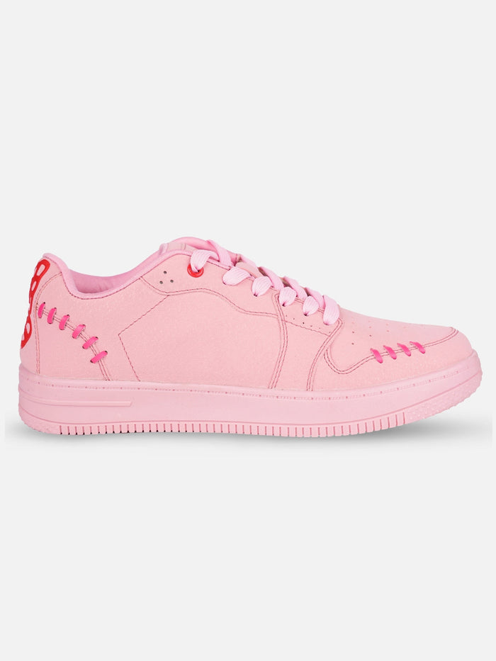Women's Pink Platform Sneakers (IU1013)