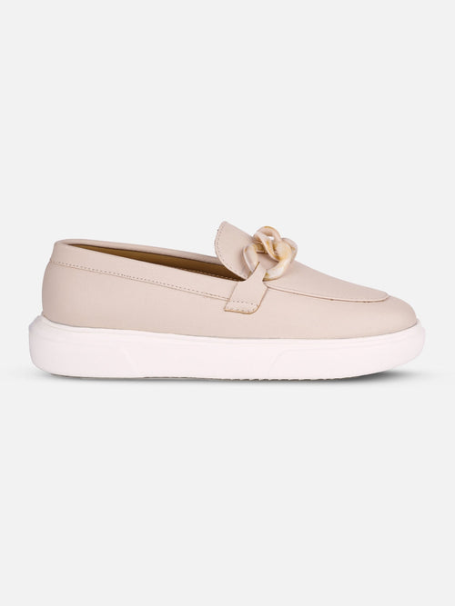 Women's Beige Casual Slip On (IU1018)