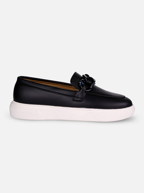 Women's Black Casual Slip On (IU1018)