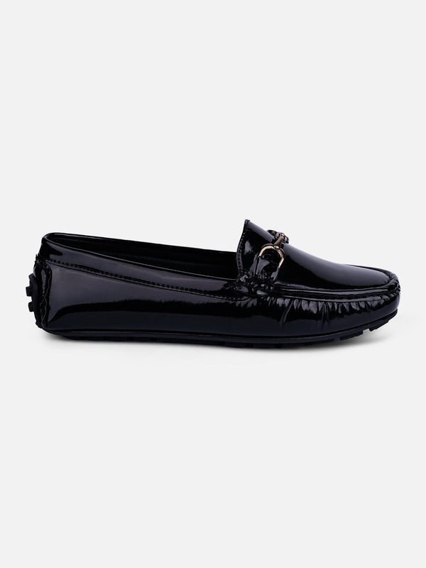 Women's Black Soft & Flexy Loafers (IU2006)