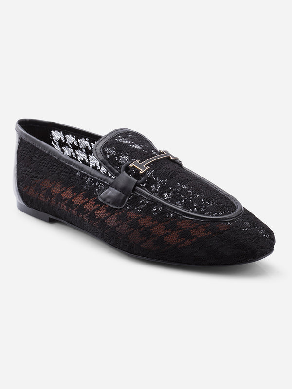 Women's Black Dress Loafers (IU2028)