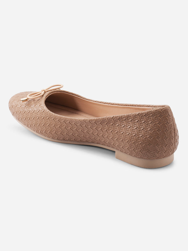 Women's Taupe Dress Ballerina (IU2020)