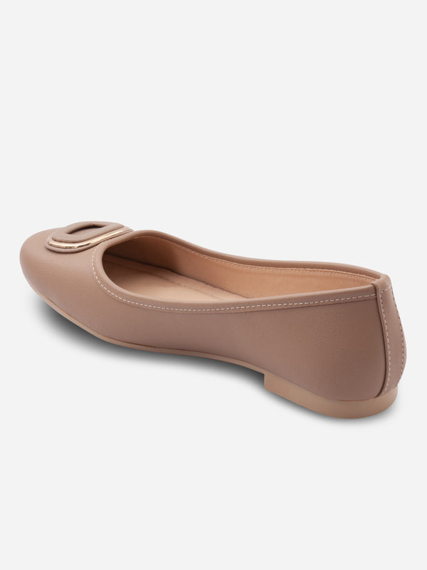 Women's Taupe Dress Ballerina (IU2021)