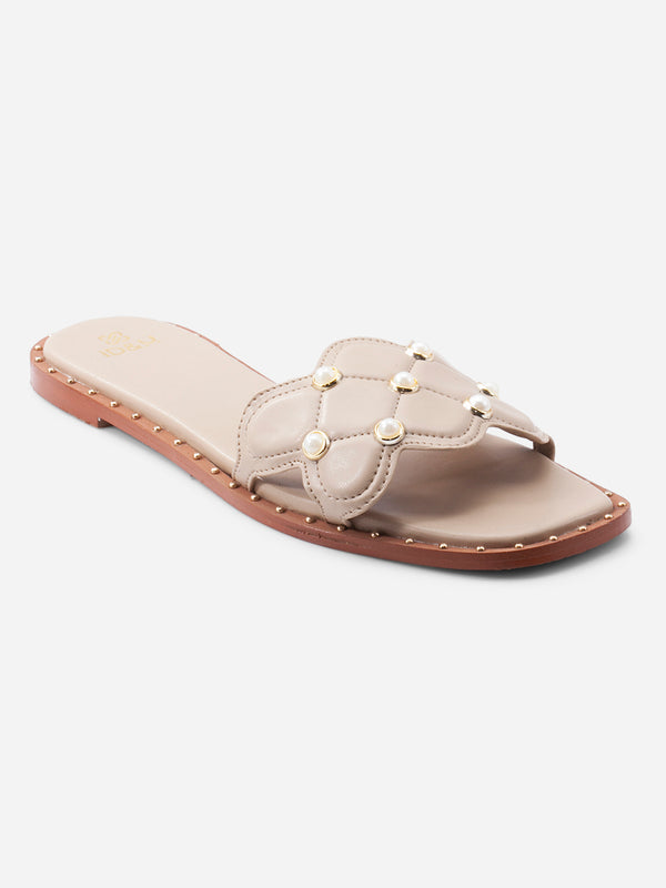 Women's Nude Slide In Sandal (IU4011)