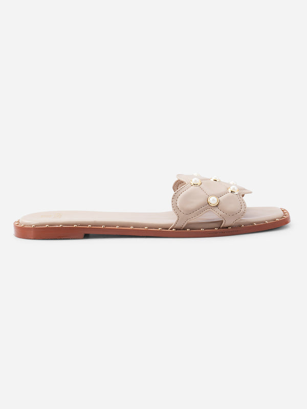 Women's Nude Slide In Sandal (IU4011)