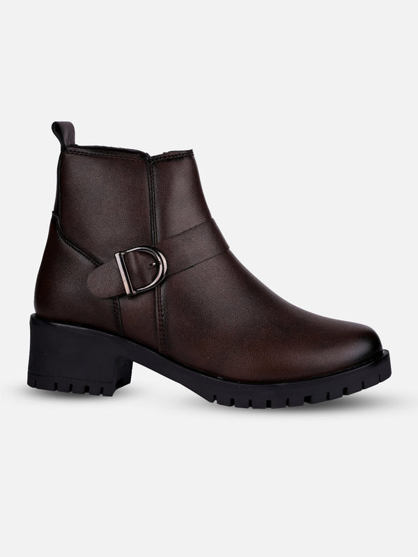Women's Brown Ankle Boots (IU5001)
