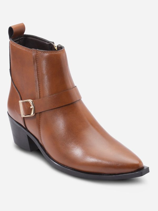 Women's Tan Premium Casual Boots (IU5009)