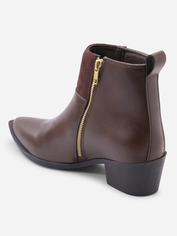 Women's Brown Premium Casual Boot (IU5010)