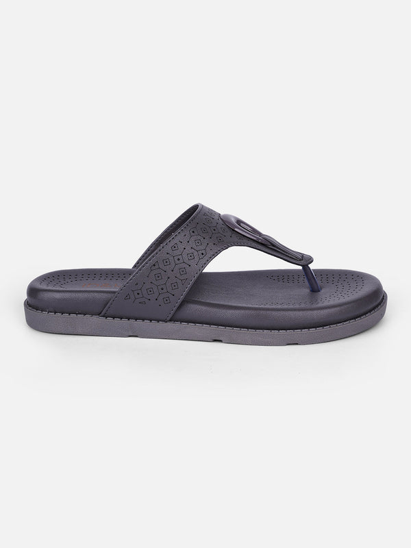 Women's Grey Thong Sandals (IU6015)