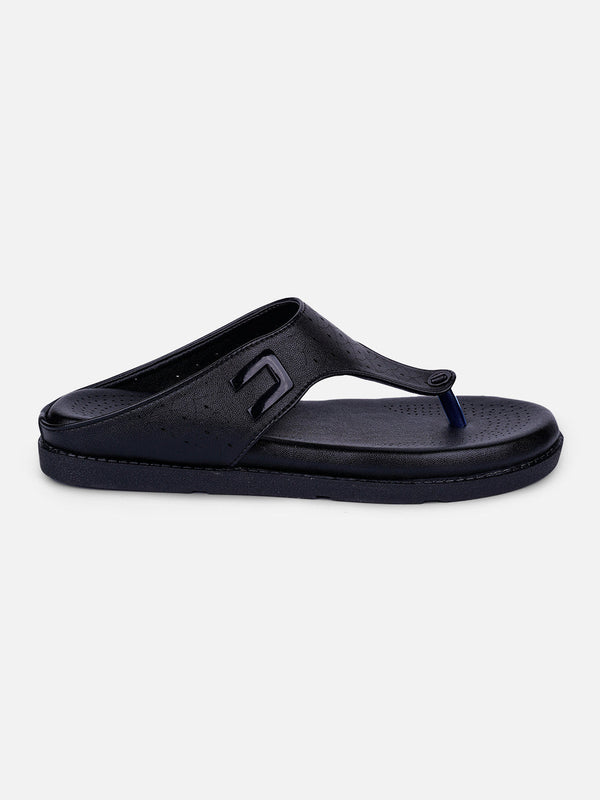 Women's Black Thong Sandals (IU6016)