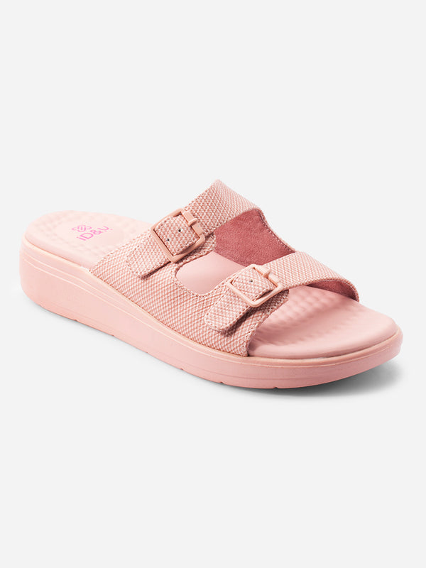 Women's Peach Slipon Sandal (IU6018)