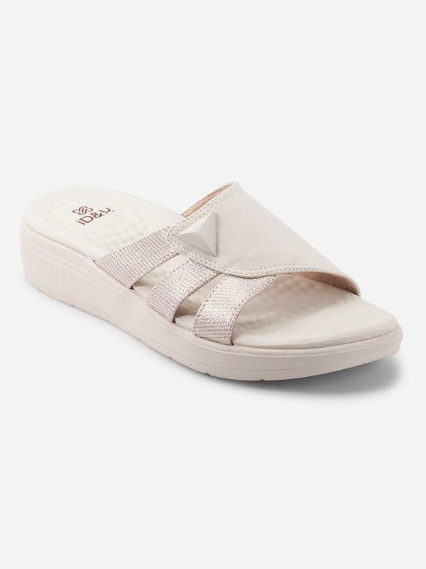 Women's Ivory Slipon Sandals (IU6021)
