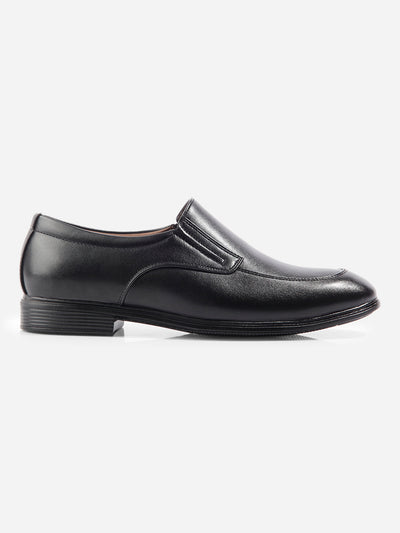 Men's Black Round Toe Slip On Formal (IX1077)-Formals - iD Shoes