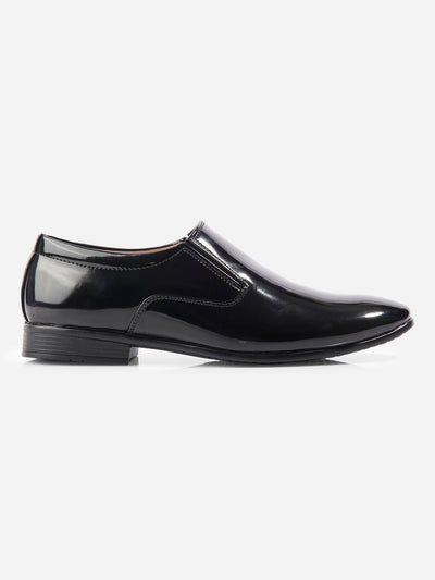 Men's Black Regular Toe Slip On Formal (IX1080)-Formals - iD Shoes