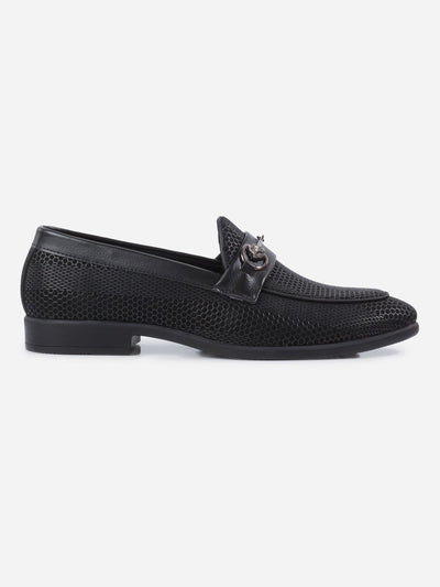 Men's Black 3D Finish Fashion Slip On (IX1085)-Formals - iD Shoes