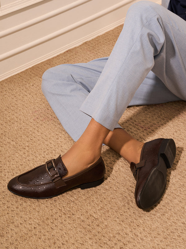 Men's Brown Semi Fomal Formal Slip On (IX1088)