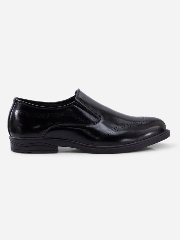 Men's Black Round Toe Slip On Formal (IX1107)